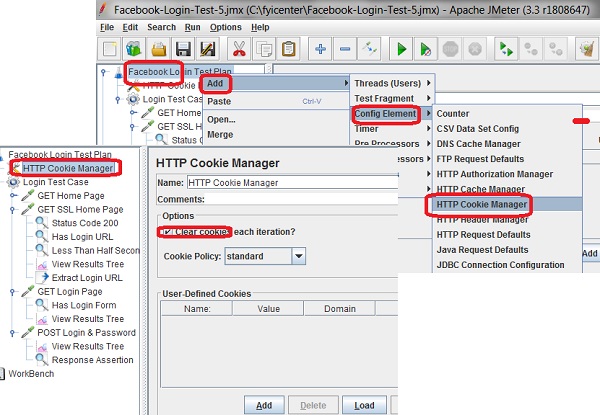 HTTP Cookie Manager for Web Tests