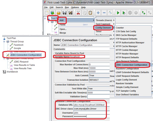 JDBC Connection Configuration for MySQL