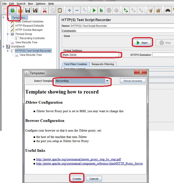 JMeter Proxy Server for HTTP Recording