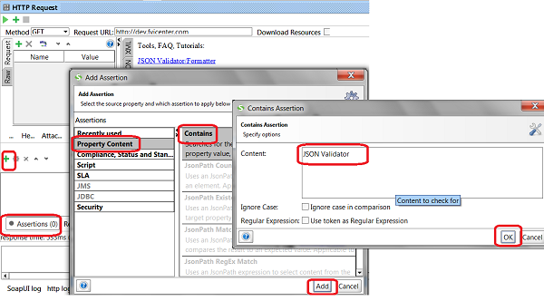 Add Assertion to Request in SoapUI