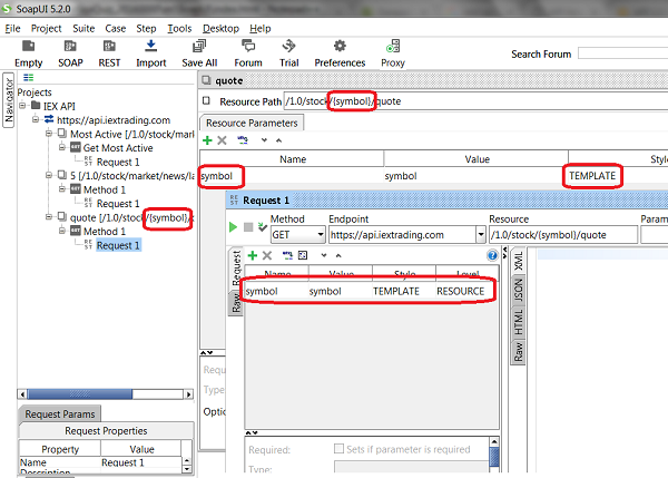 Add Resource with Template Parameters to REST API Service