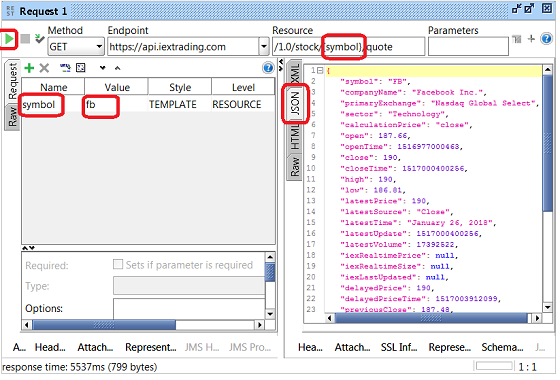 Run REST SoapUI Project Request with Template Parameter