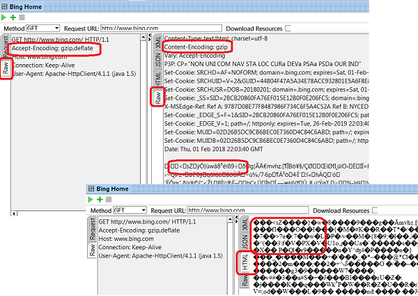 gzip Compressed HTTP Response in SoapUI