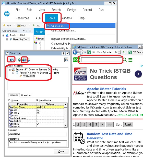 Build Object Repository with Object Spy