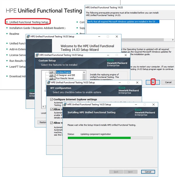 Install UFT from DVD Package