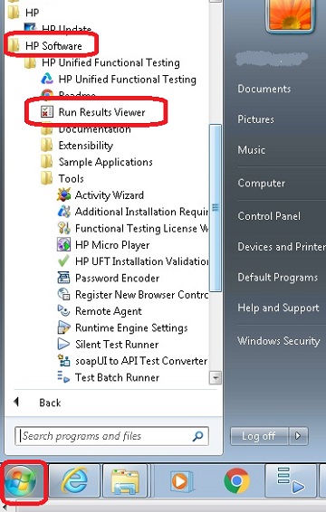 Start Run Results Viewer