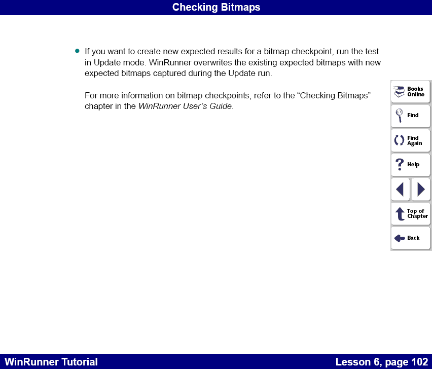 Bitmap Checkpoint Tips