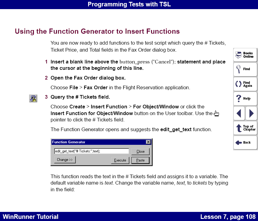 Using the Function Generator to Insert Functions