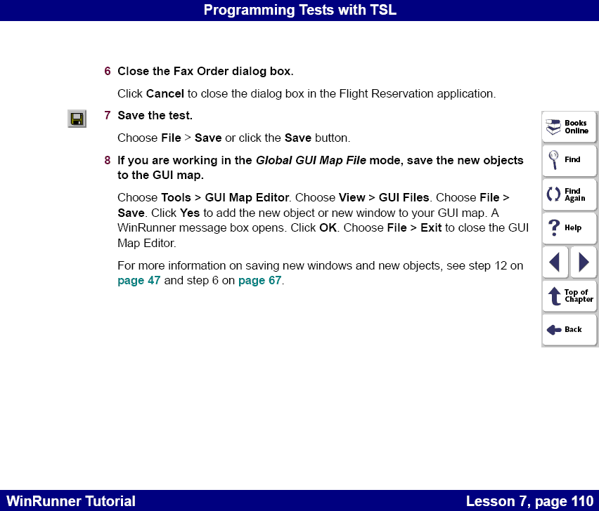 Saving the basic test script