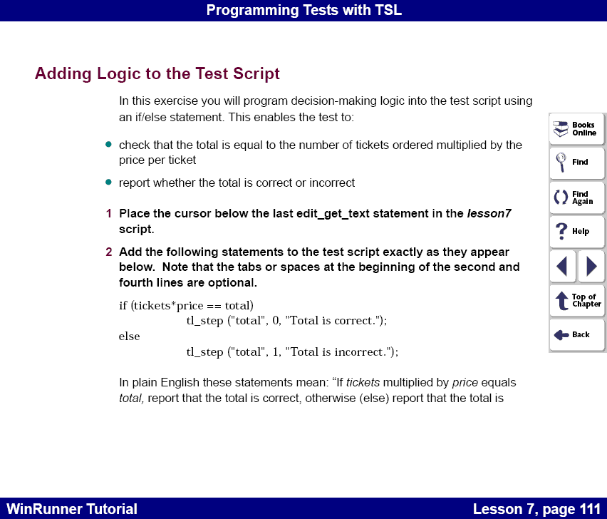 Adding Logic to the Test Script