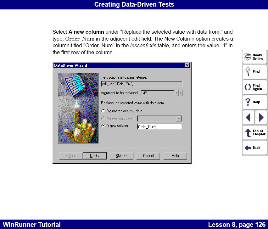 Replace the selected value with data