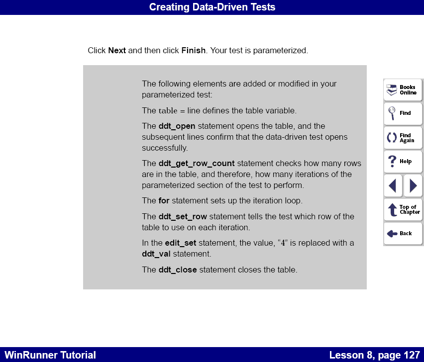 Using ddt_open statements to open the tables