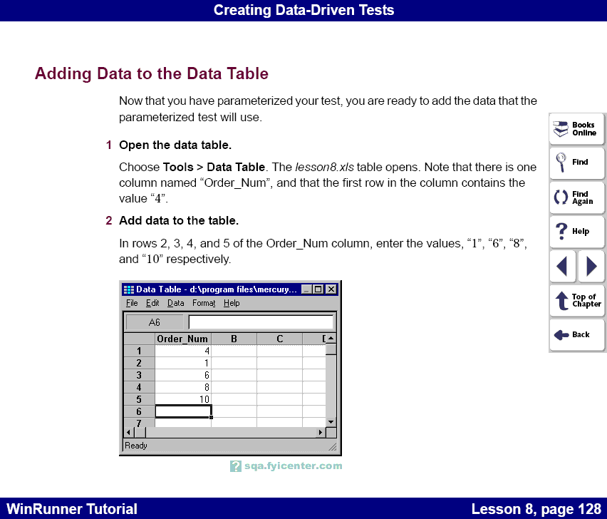 Adding Data to the Data Table