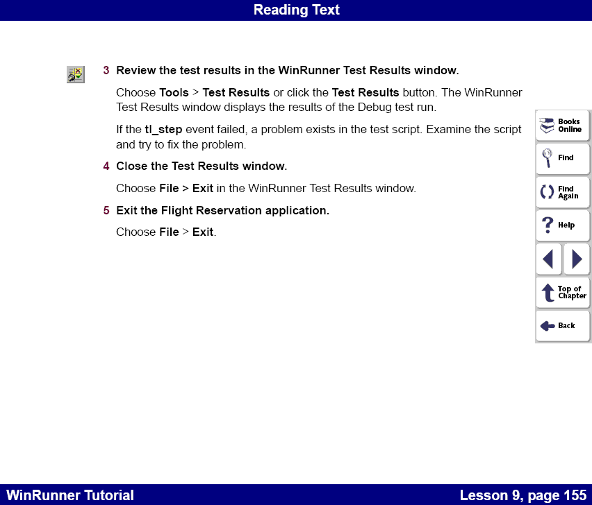 Reviewing the results of the read text test