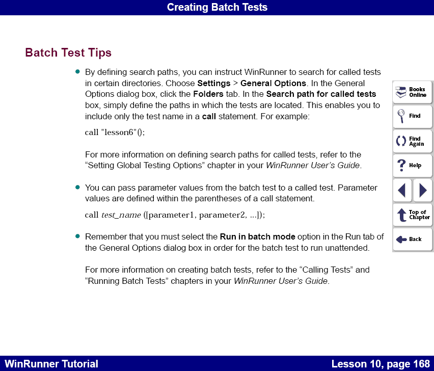 Batch Test Tips