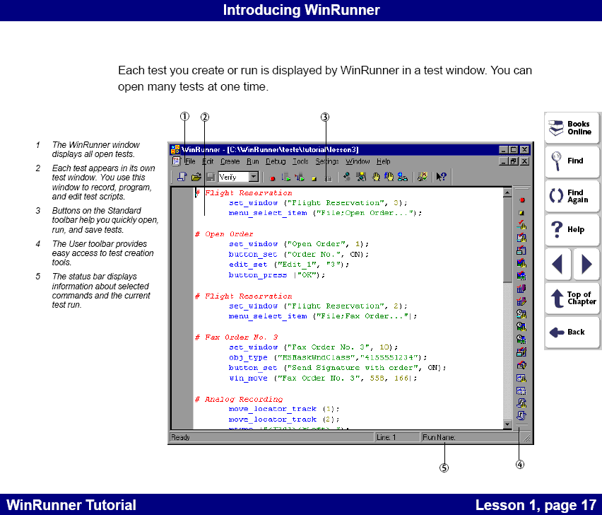 WinRunner Screen Layouts