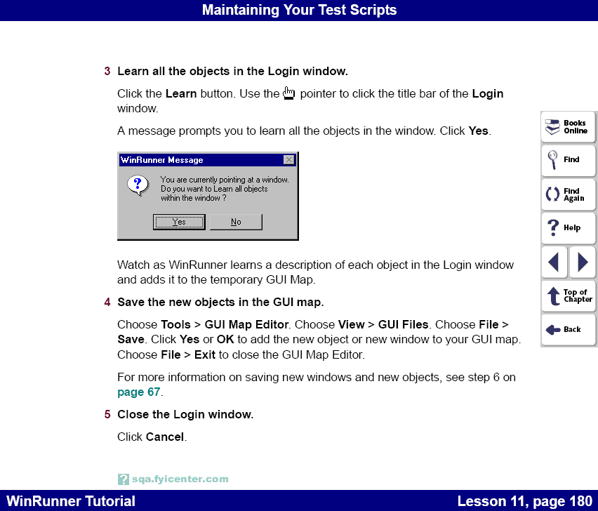 Learning all the objects in the Login window