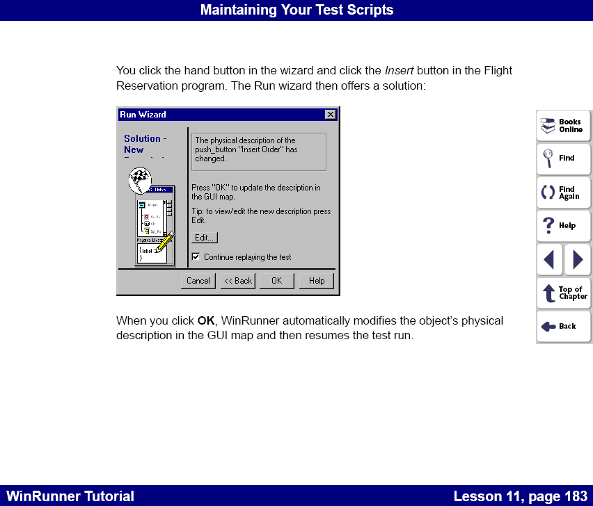 Updating the GUI Map with the Run Wizard 3