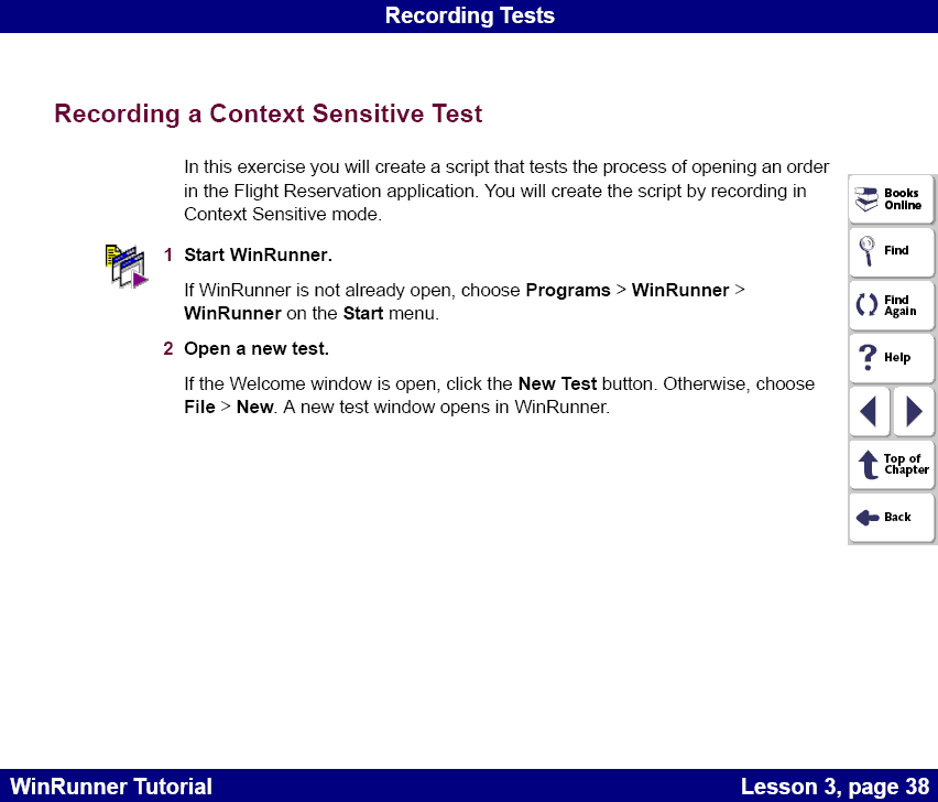 Recording a Context Sensitive Test