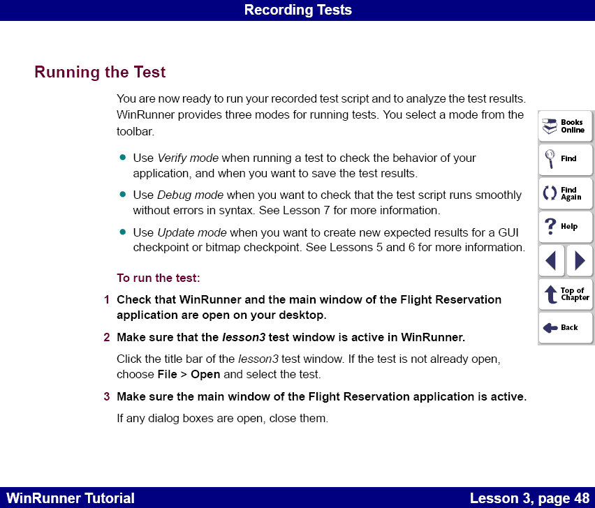 Running the Recorded Test