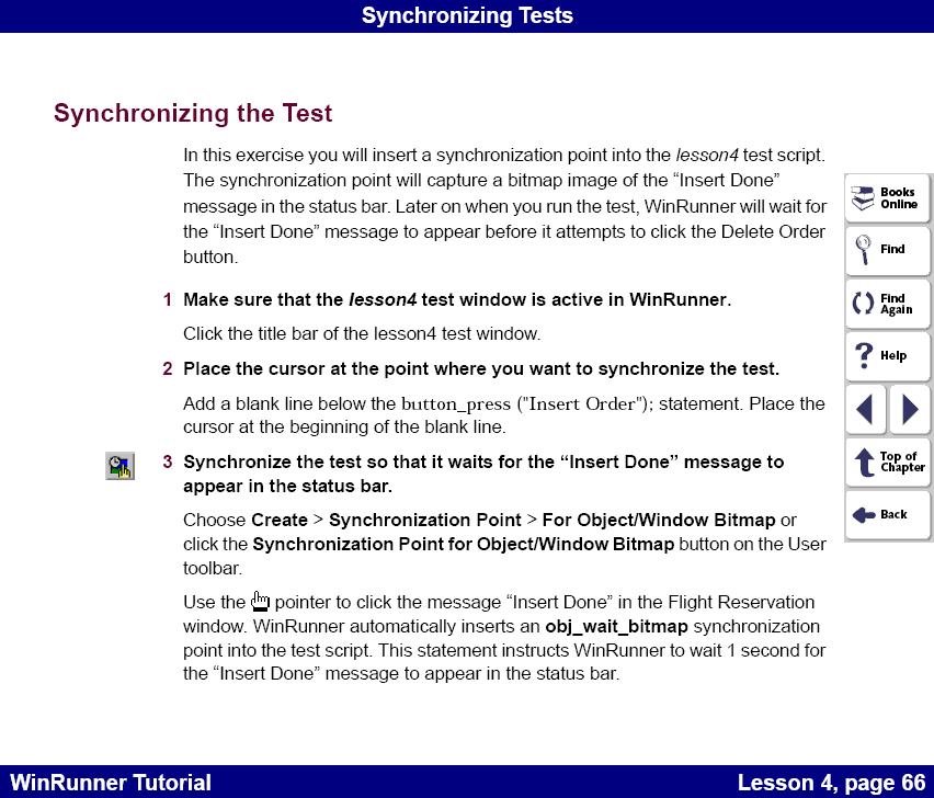 How to Synchronize the Test