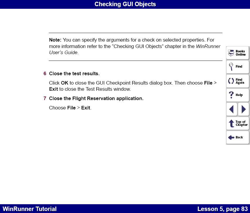 GUI checkpoint result window layout 2